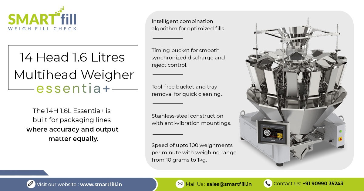 14 Head 1.6 Litres Multihead Weighers Manufacturer
