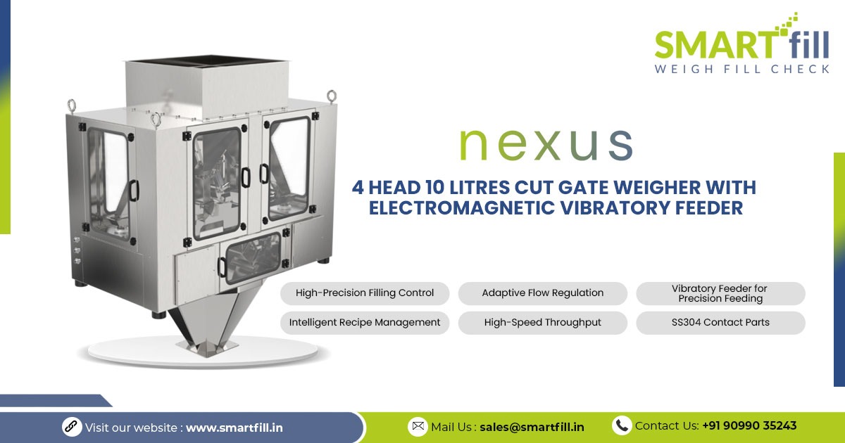 Nexus | 4 Head 10 Litres Cut-Gate Weigher